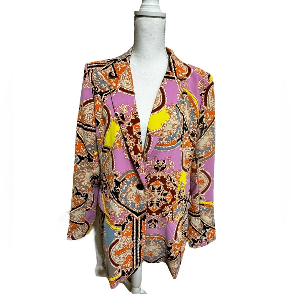 Intempo Pri ted Boyfriend Blazer